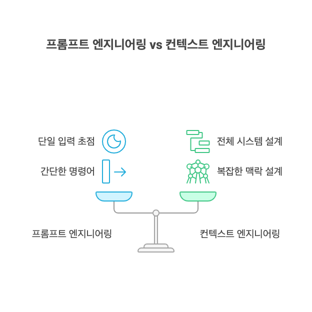 프롬프트 엔지니어링 vs 컨텍스트 엔지니어링 비교